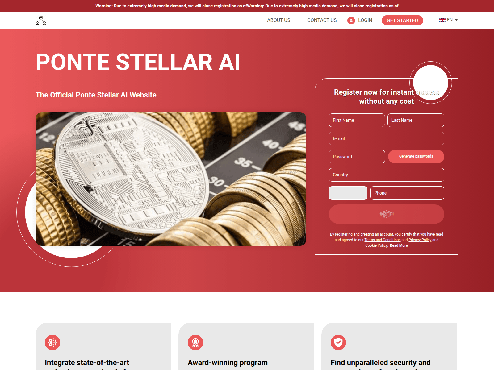 Screenshot of ponte-stellar-ai-app.com