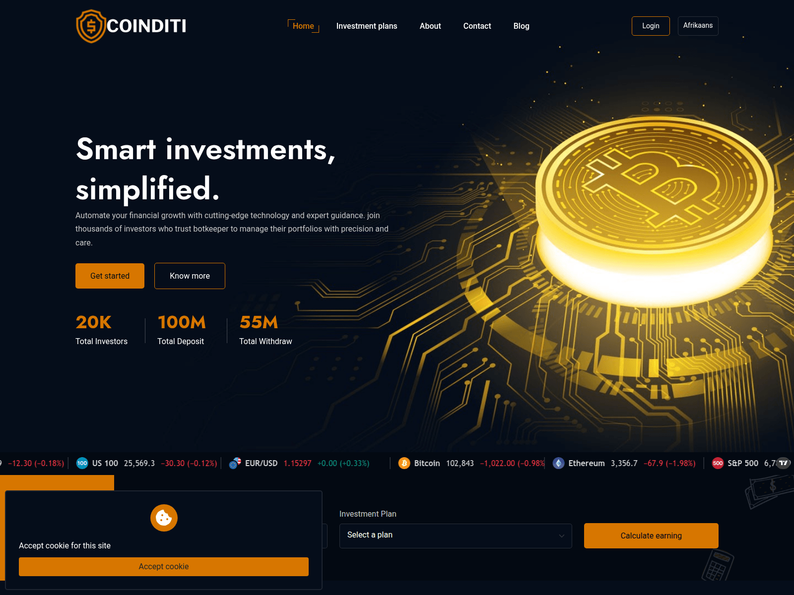 Screenshot of coinditi.com