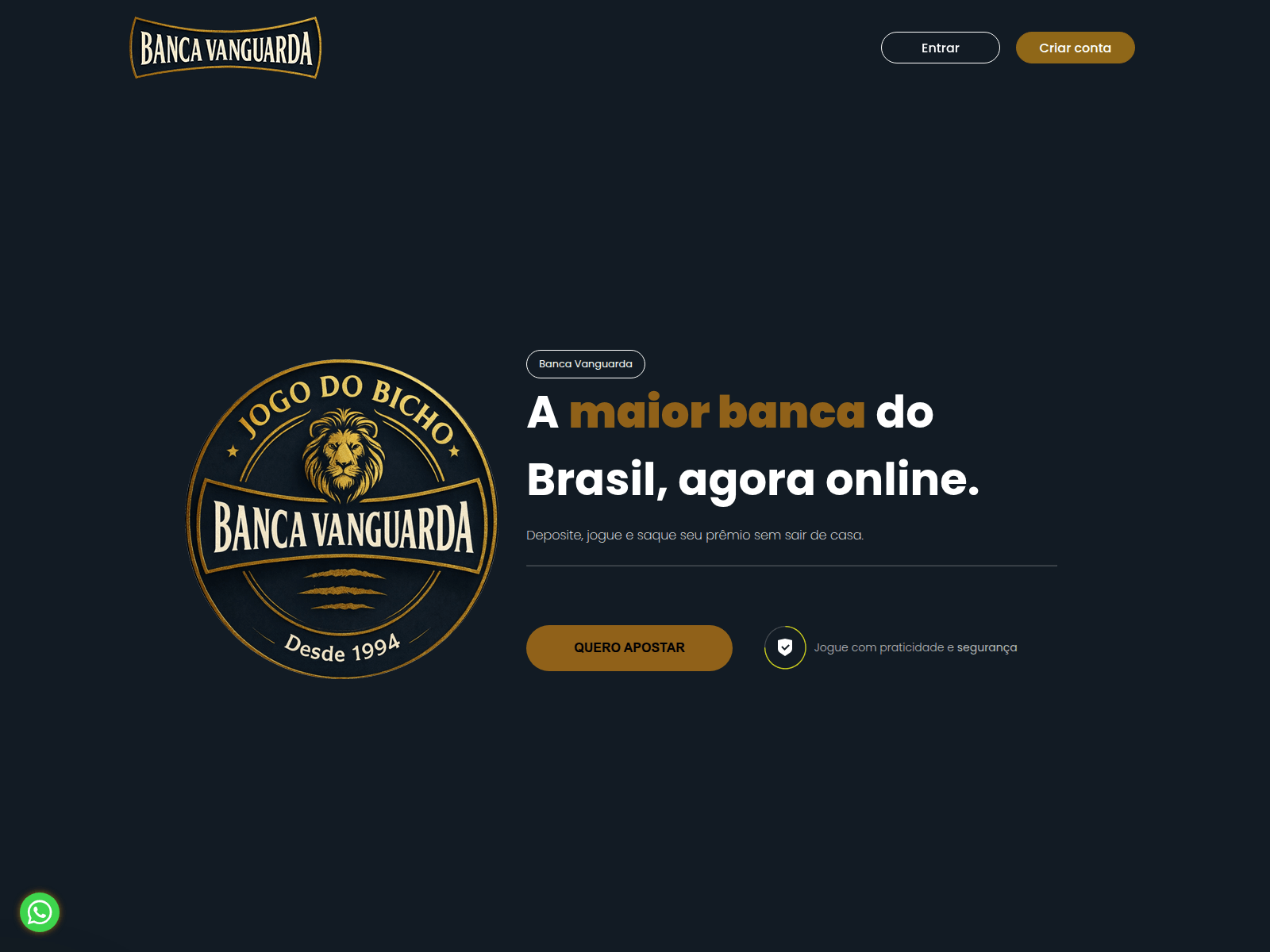 Screenshot of bancavanguarda.com.br