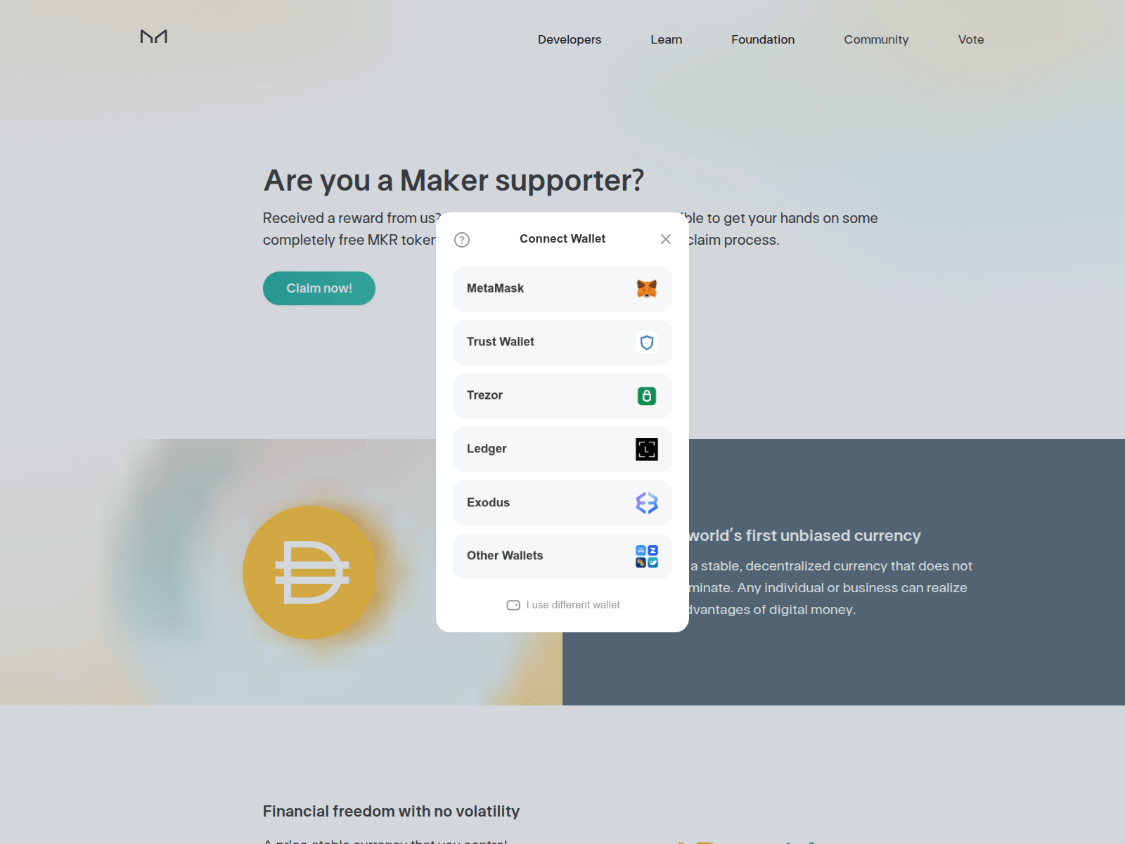 Screenshot of get-makerprotocol.com