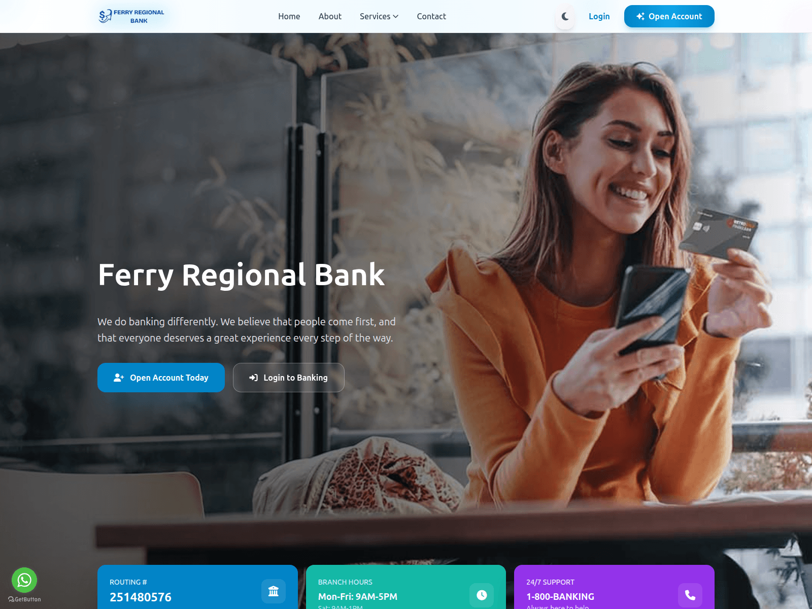 Screenshot of account.ferryregionalbank.site