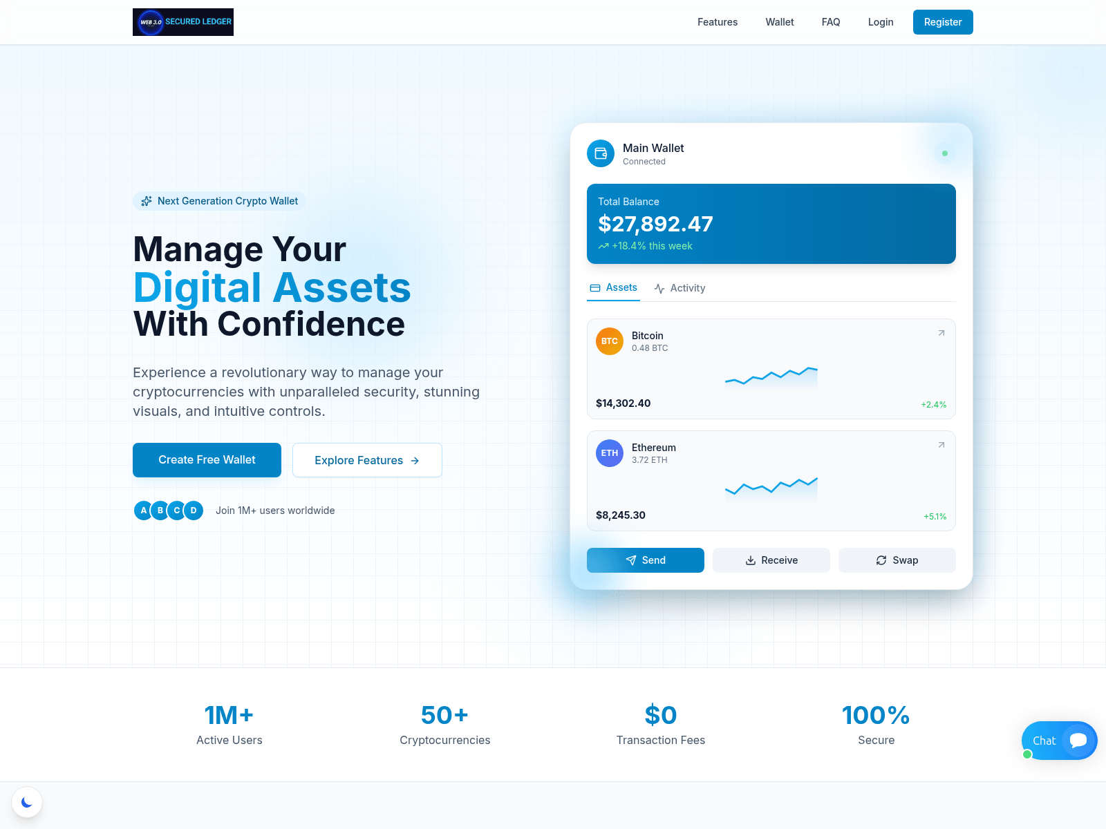 Screenshot of web3-securedledger.com
