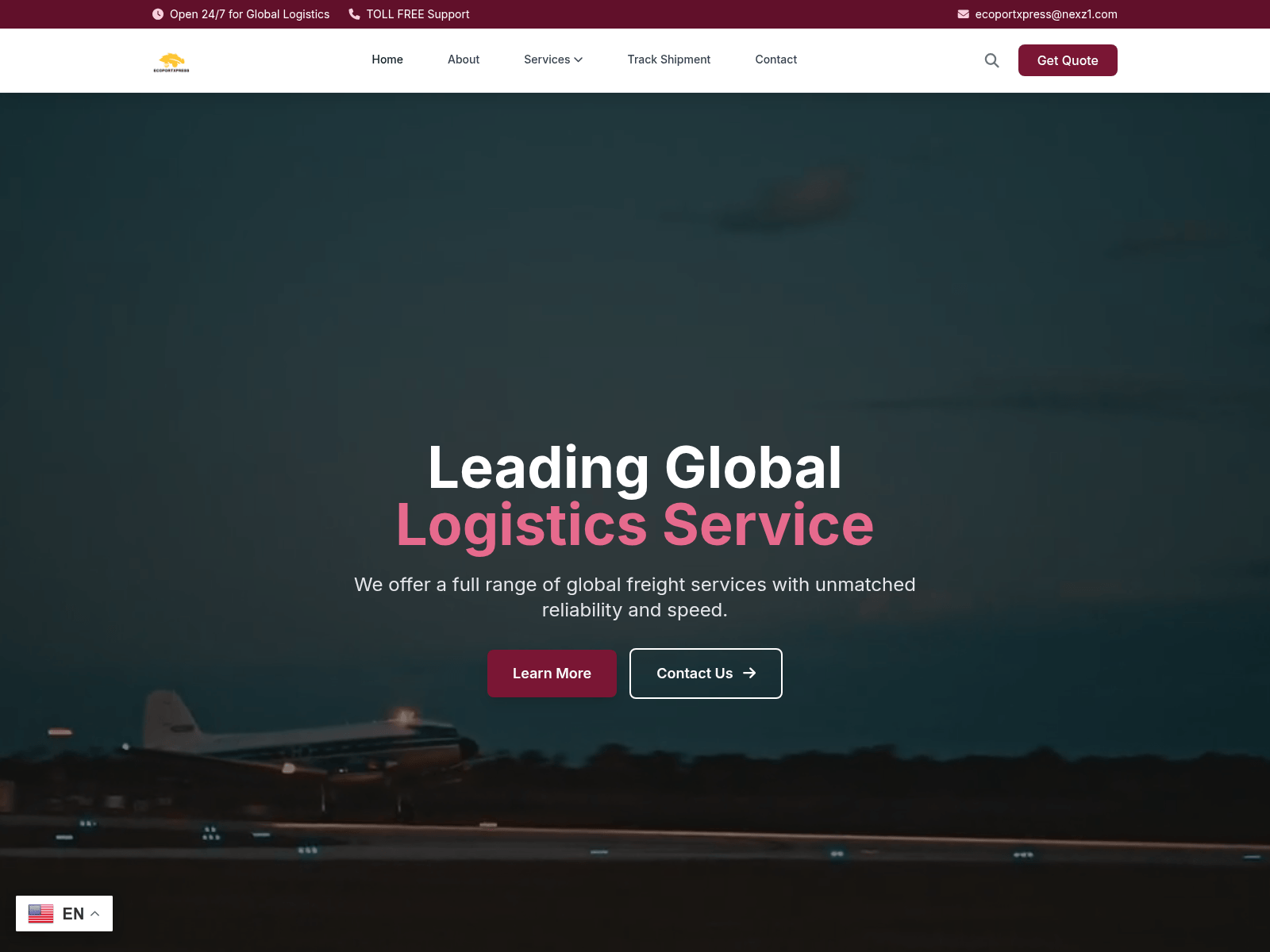Screenshot of ecoportxpress.com