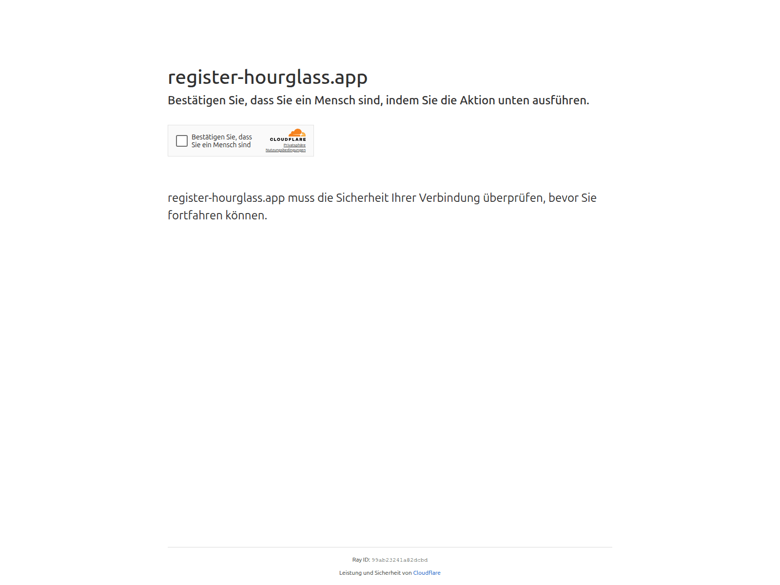 Screenshot of register-hourglass.app