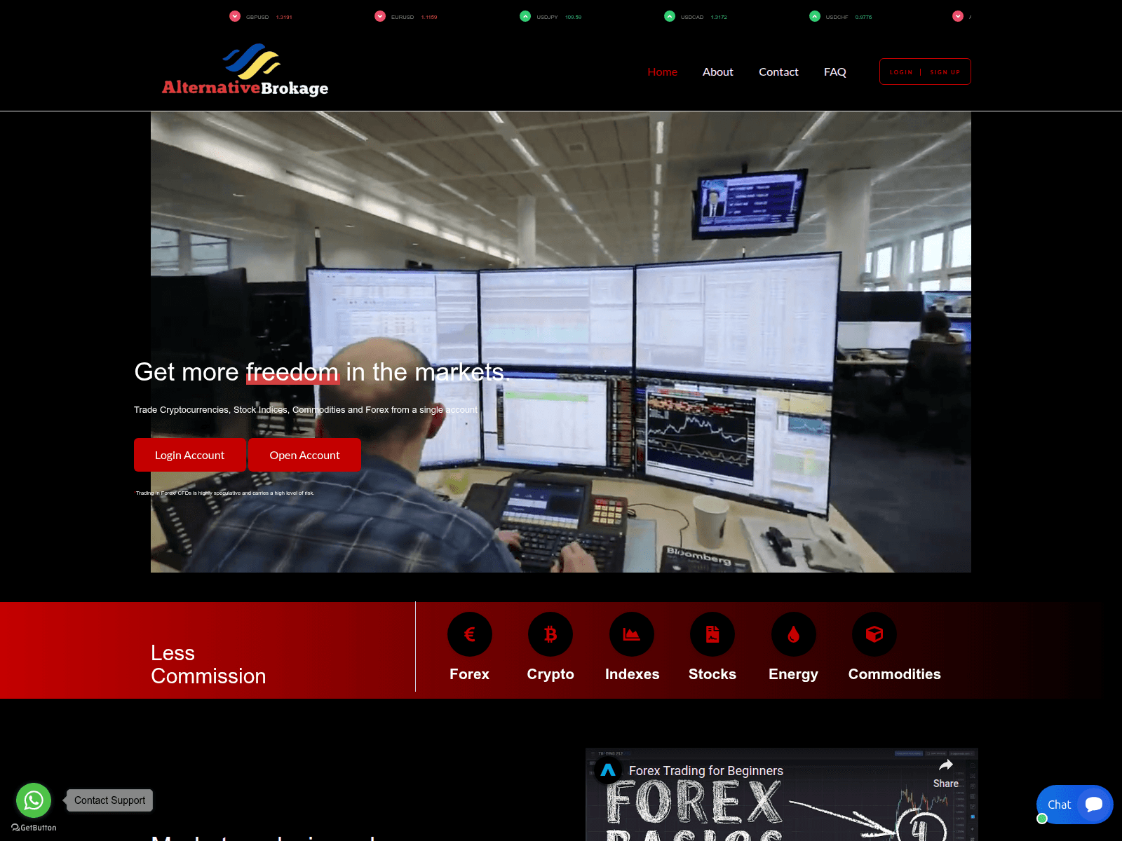Screenshot of alternativebrokage.net