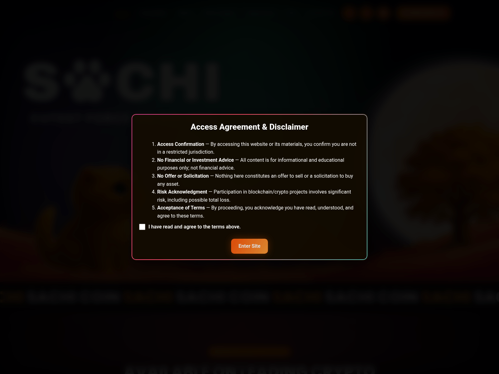 Screenshot of sachicoin.lol