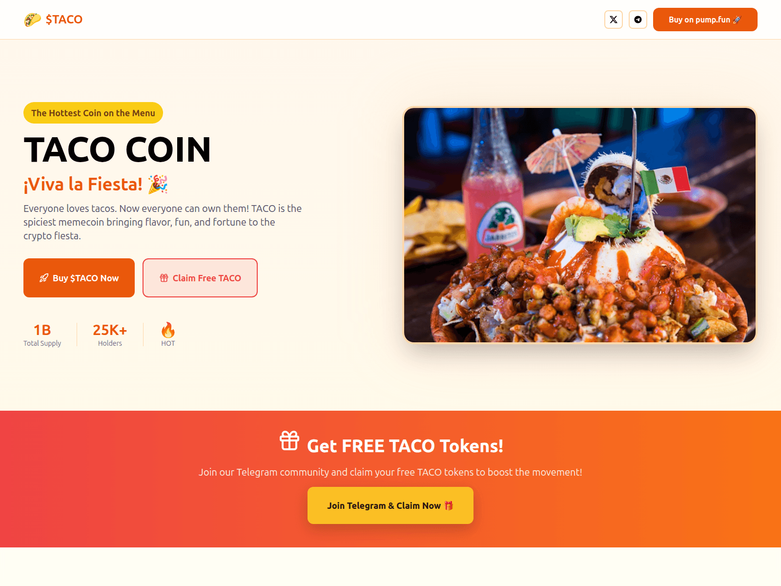 Screenshot of tacocoin.app