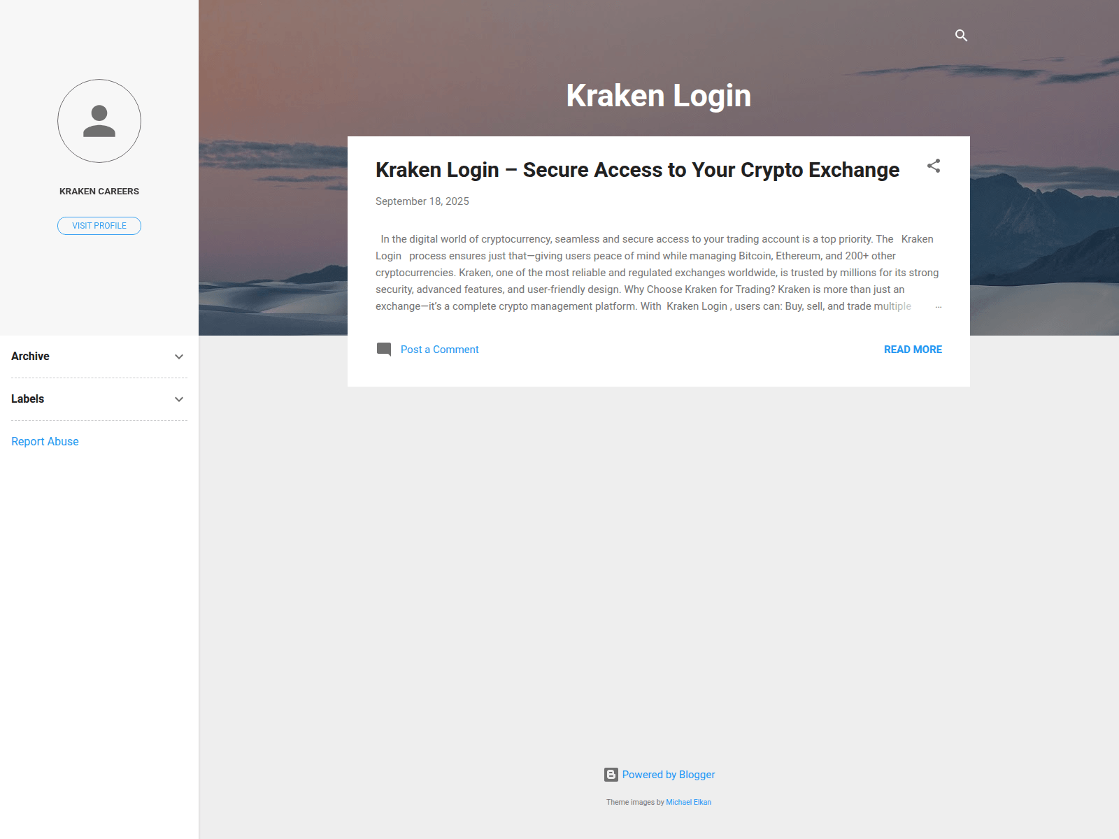 Screenshot of kraken-login-en-us.blogspot.com