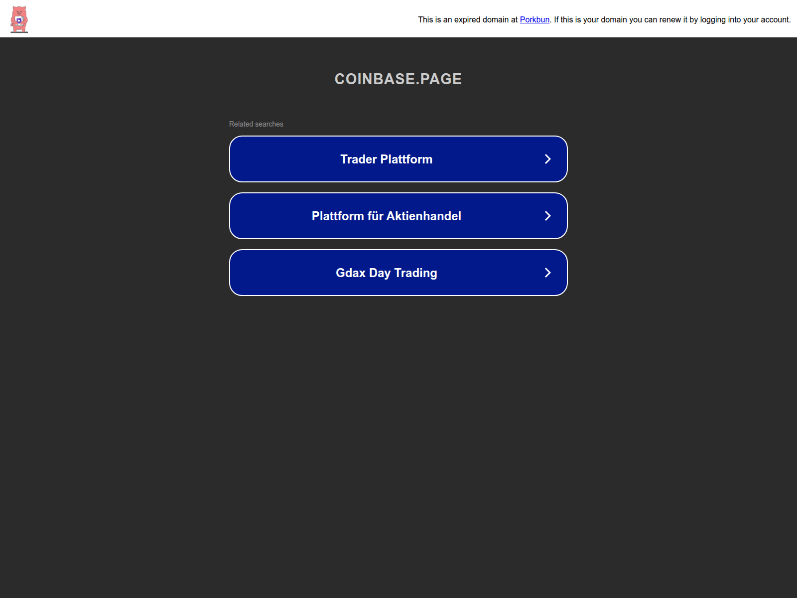 Screenshot of accounts.coinbase.page
