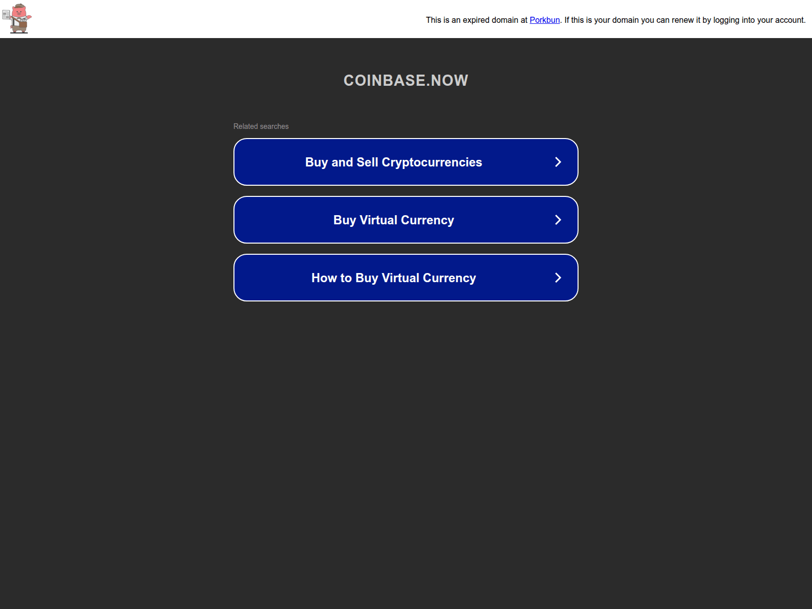 Screenshot of coinbase.now