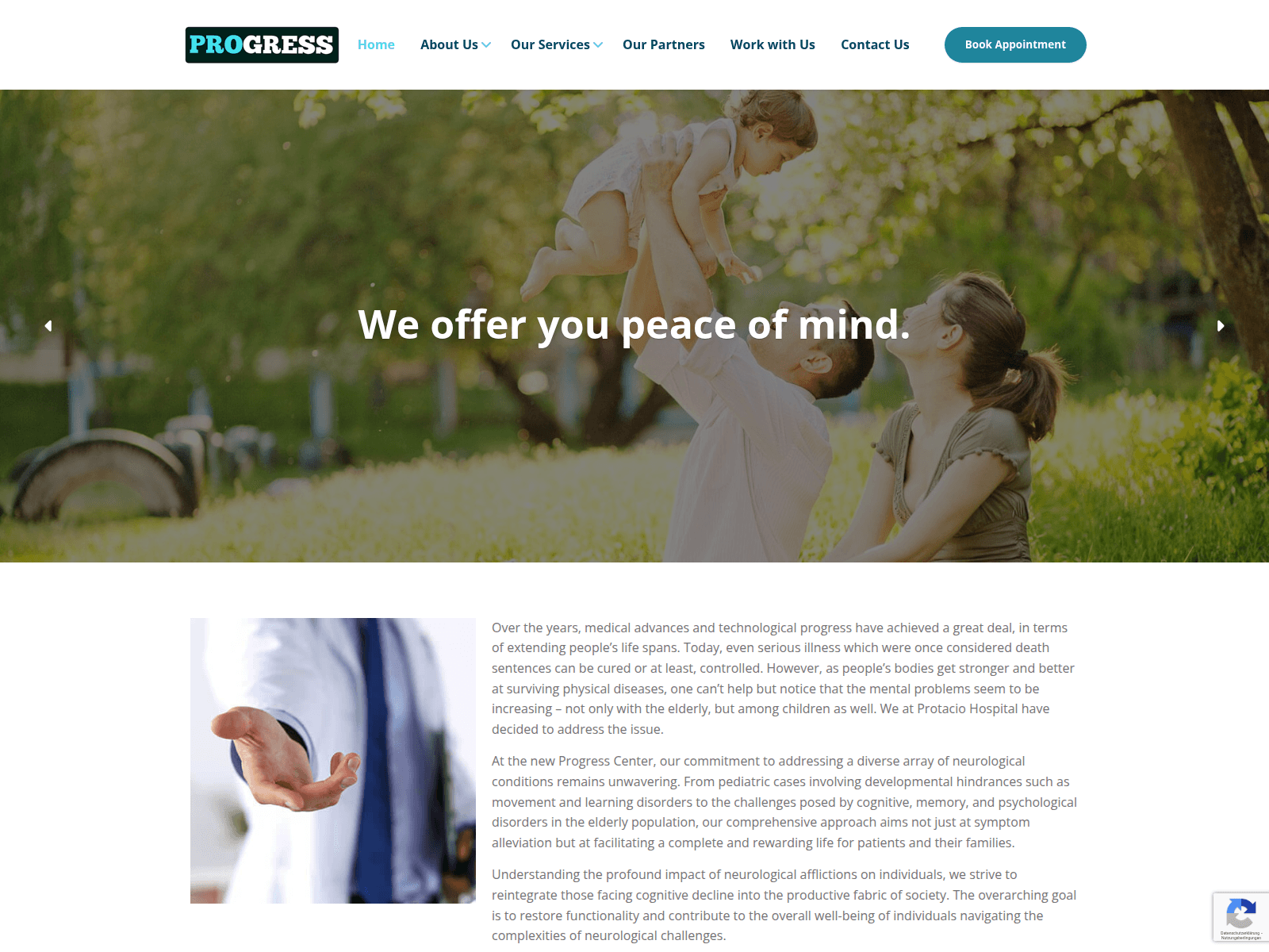 Screenshot of progresstherapy.com.ph