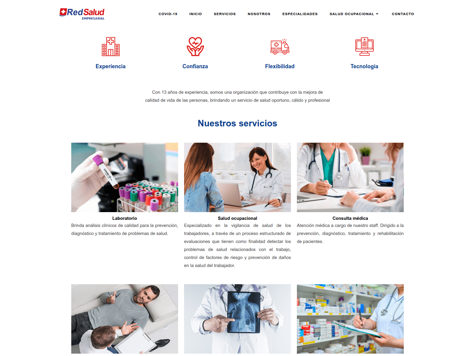 Screenshot of redsaludsac.com