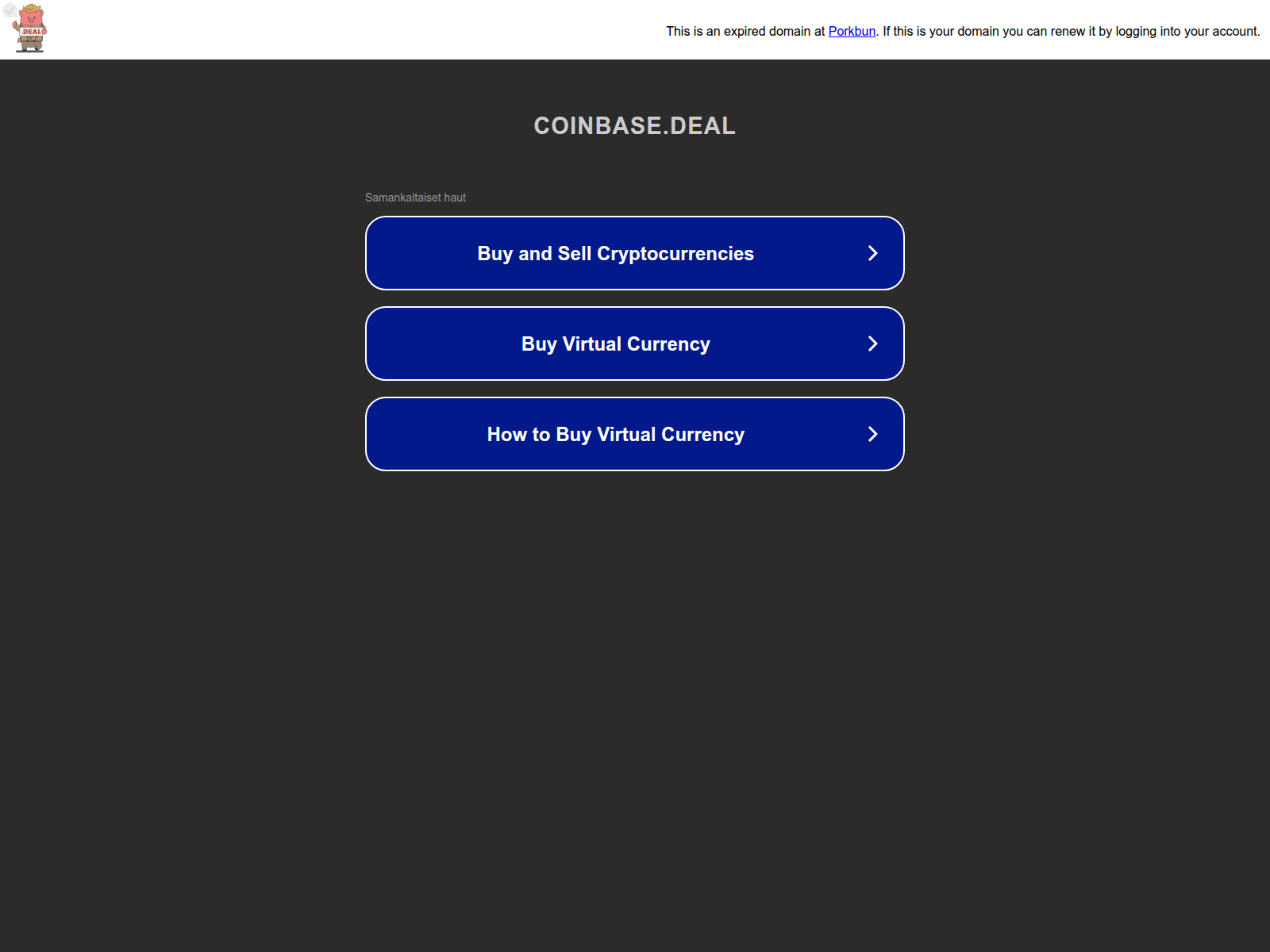 Screenshot of wallet.coinbase.deal