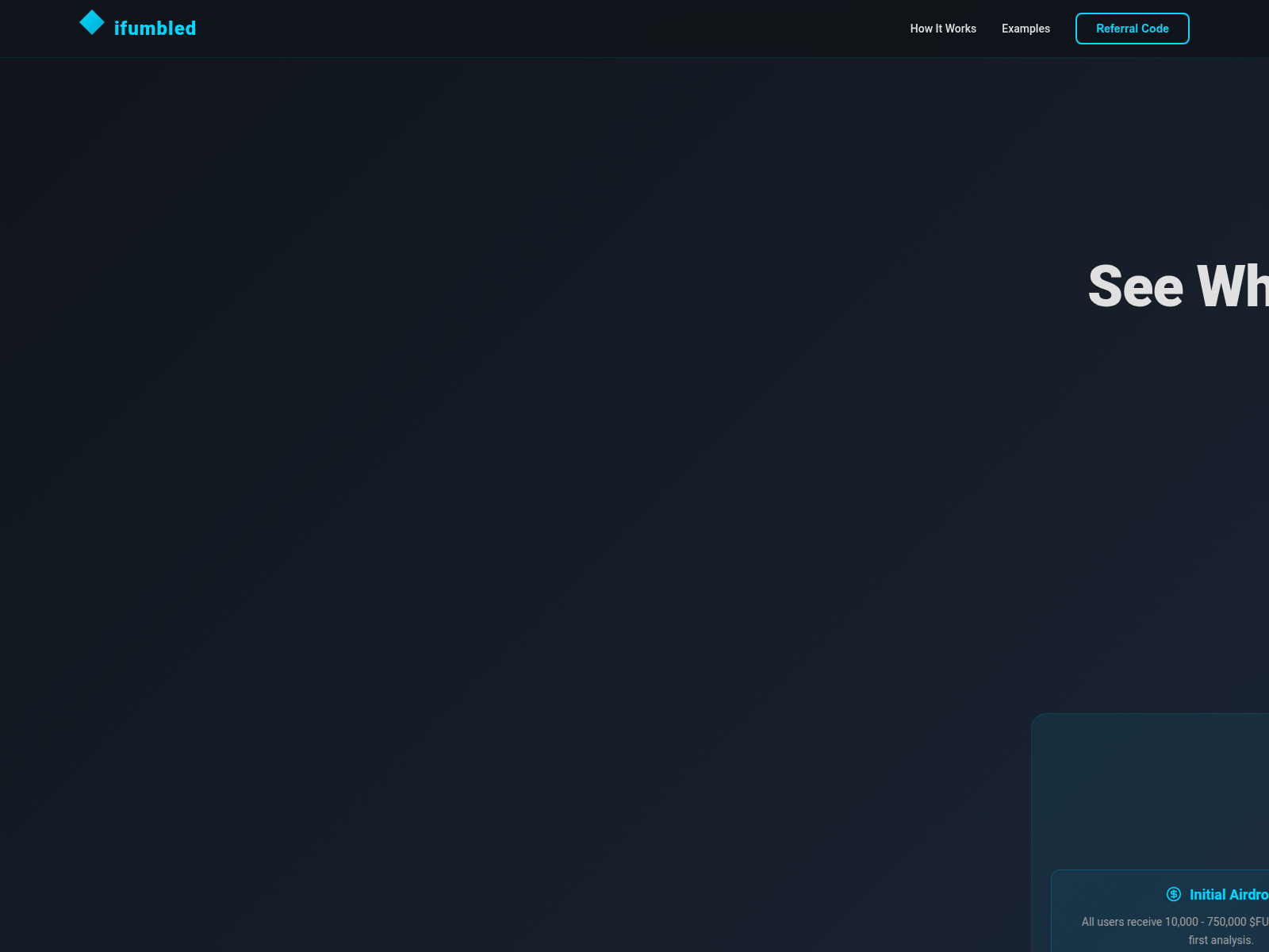 Screenshot of ifumbled.io