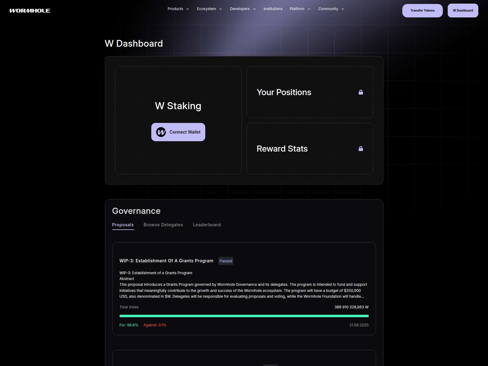 Screenshot of wormhole.today