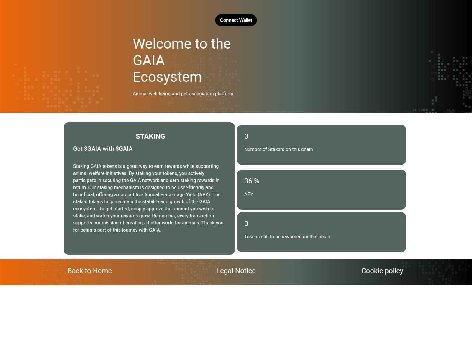 Screenshot of ico.gaia-blockchain.com