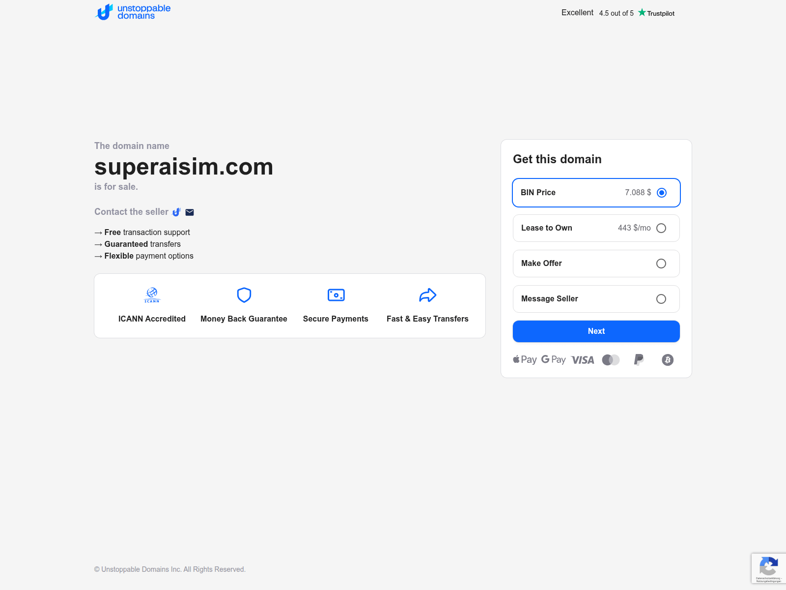 Screenshot of superaisim.com