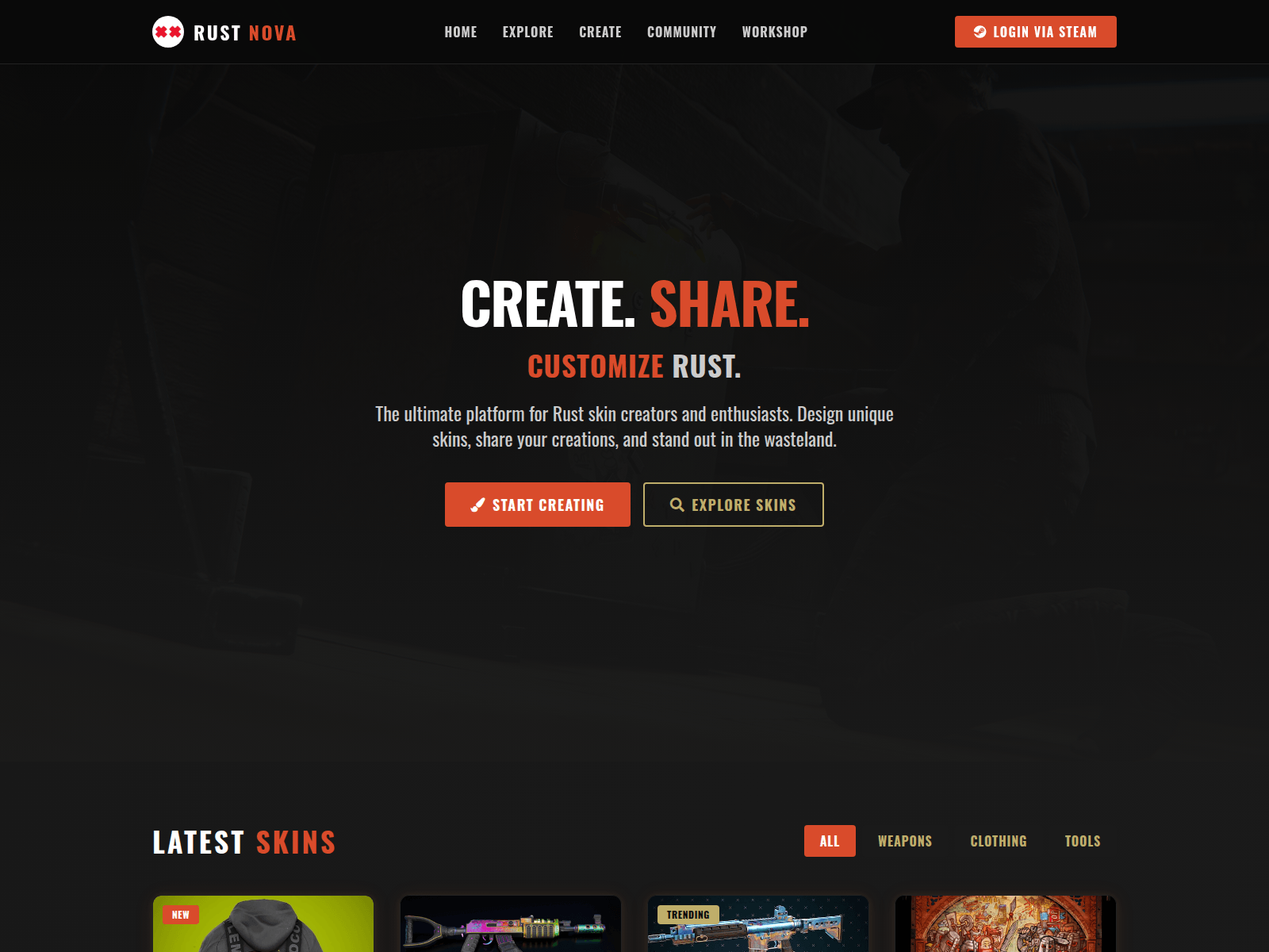 Screenshot of rustnova.net
