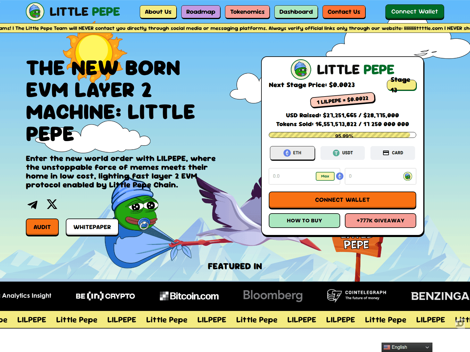 Screenshot of sale.lilttlepepepe.mom