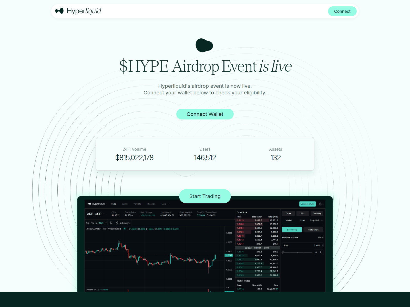 Screenshot of liquid-drop.xyz