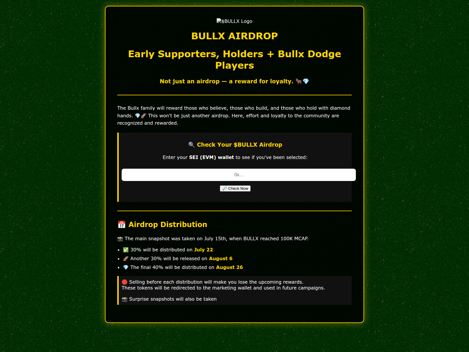 的截图 airdrop.bullionx.xyz
