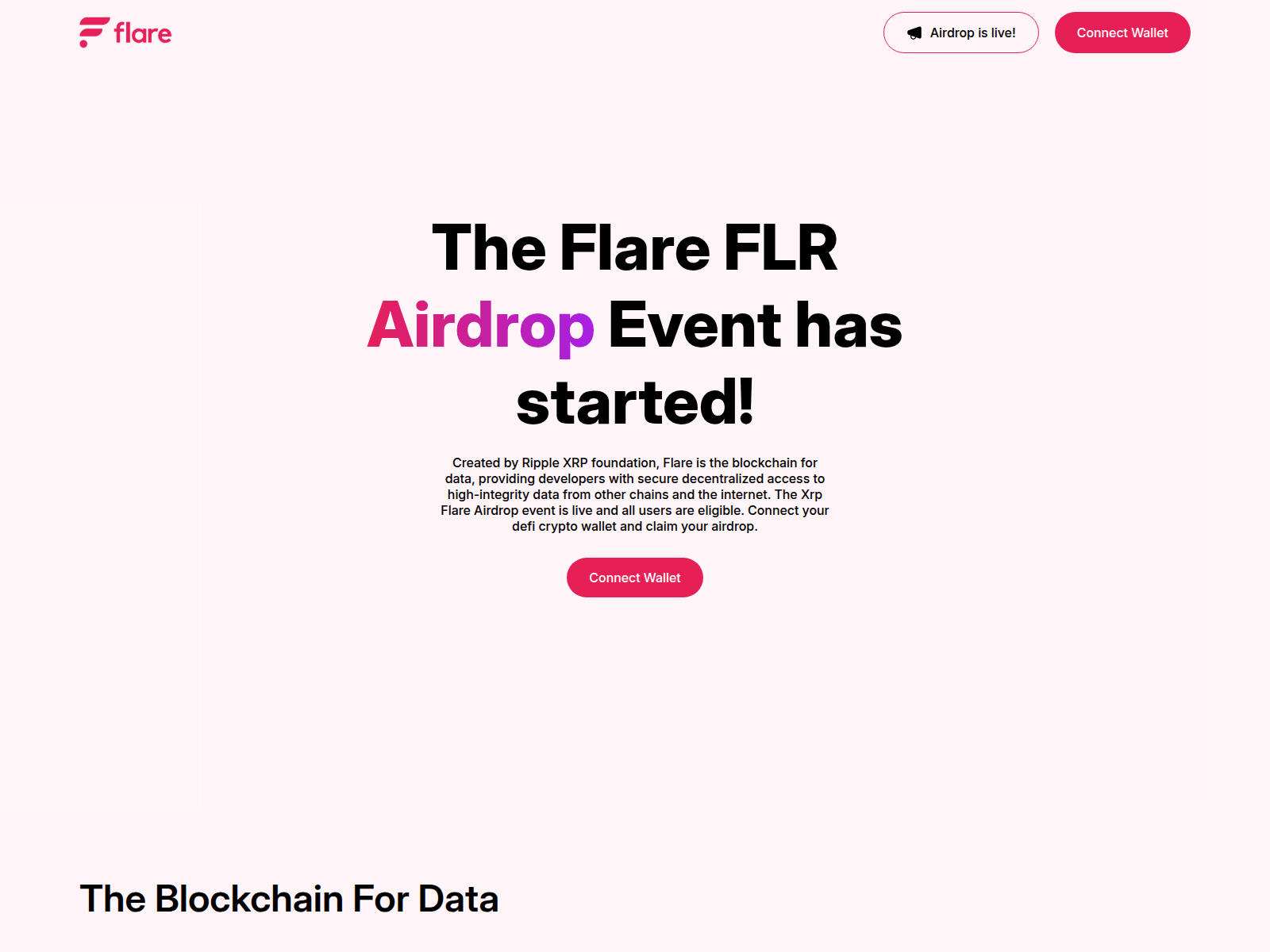Screenshot of xrpflarenet.com