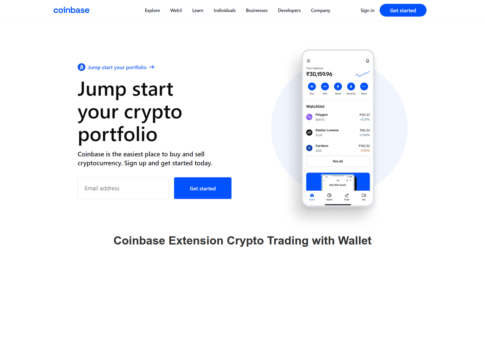 Screenshot of coinbaieswaleit.webflow.io