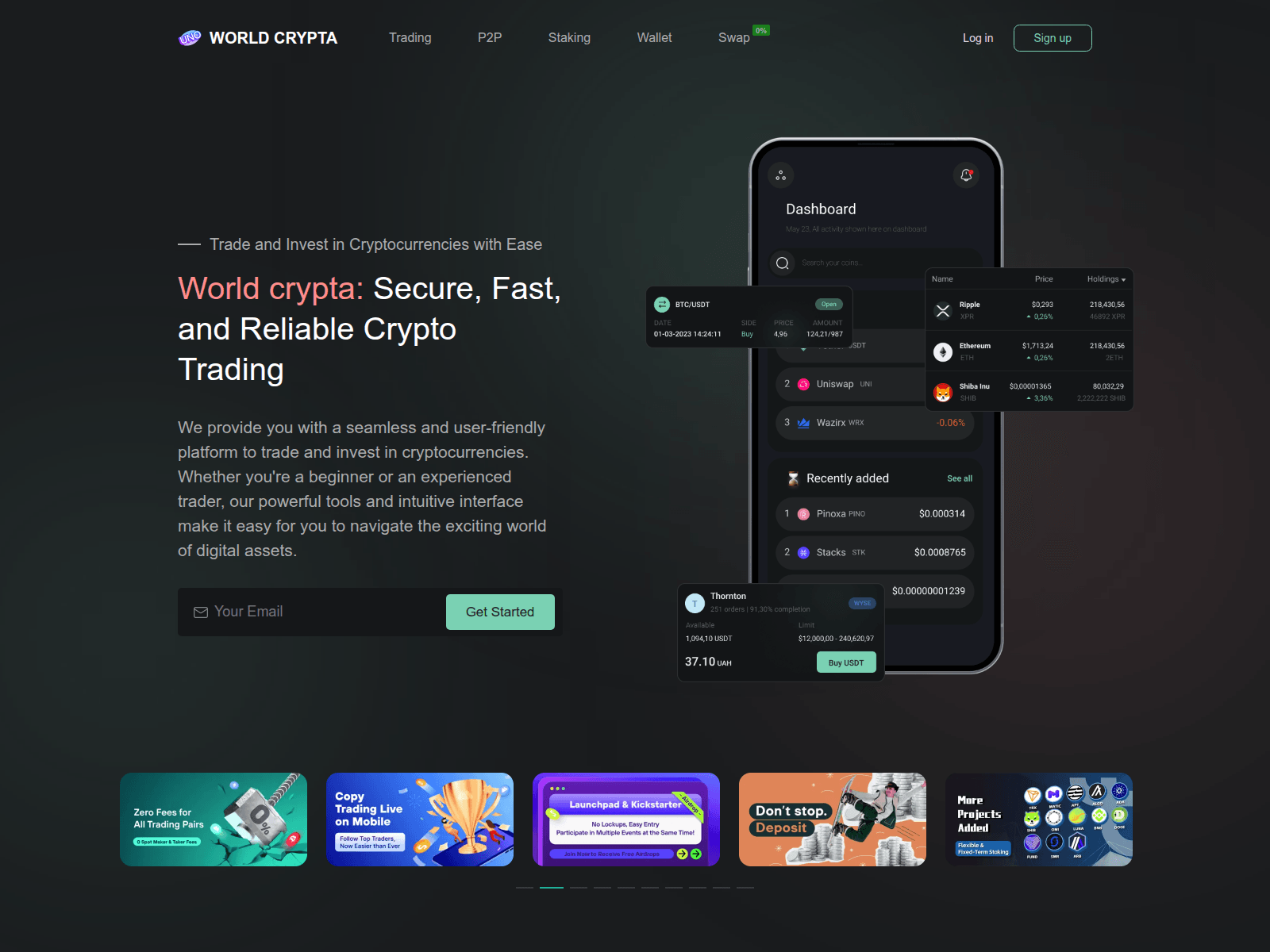 Screenshot of cryptoworldspace.space
