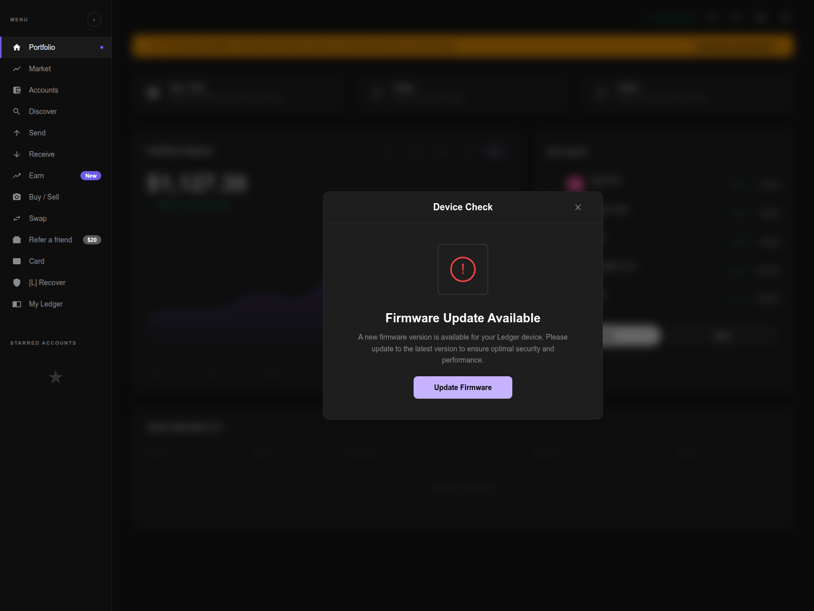 Screenshot of connection-ledgerlive.com