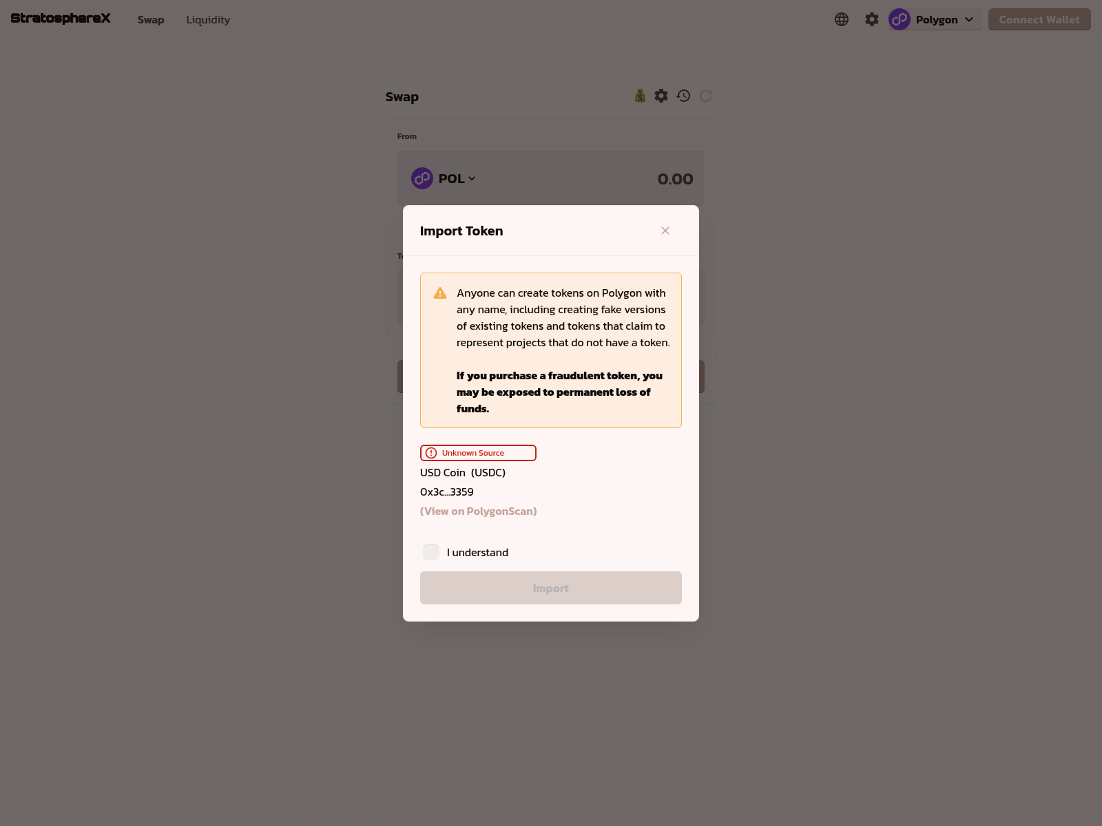 Screenshot of dex-dev.quvault.app