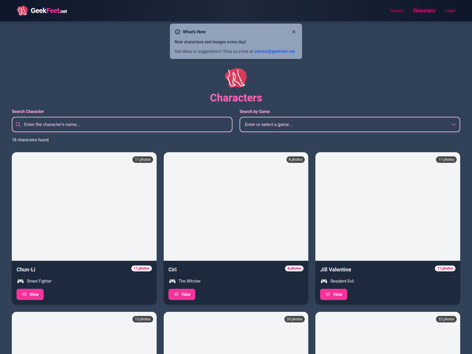 Screenshot of geekfeet.net