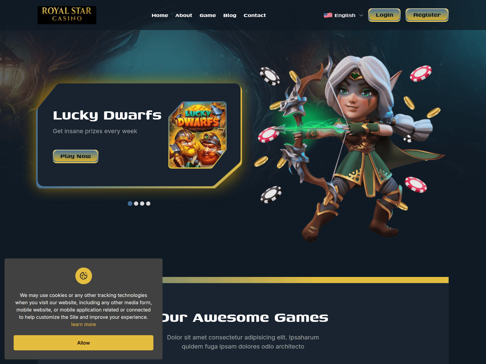 Screenshot of royalstarx.com