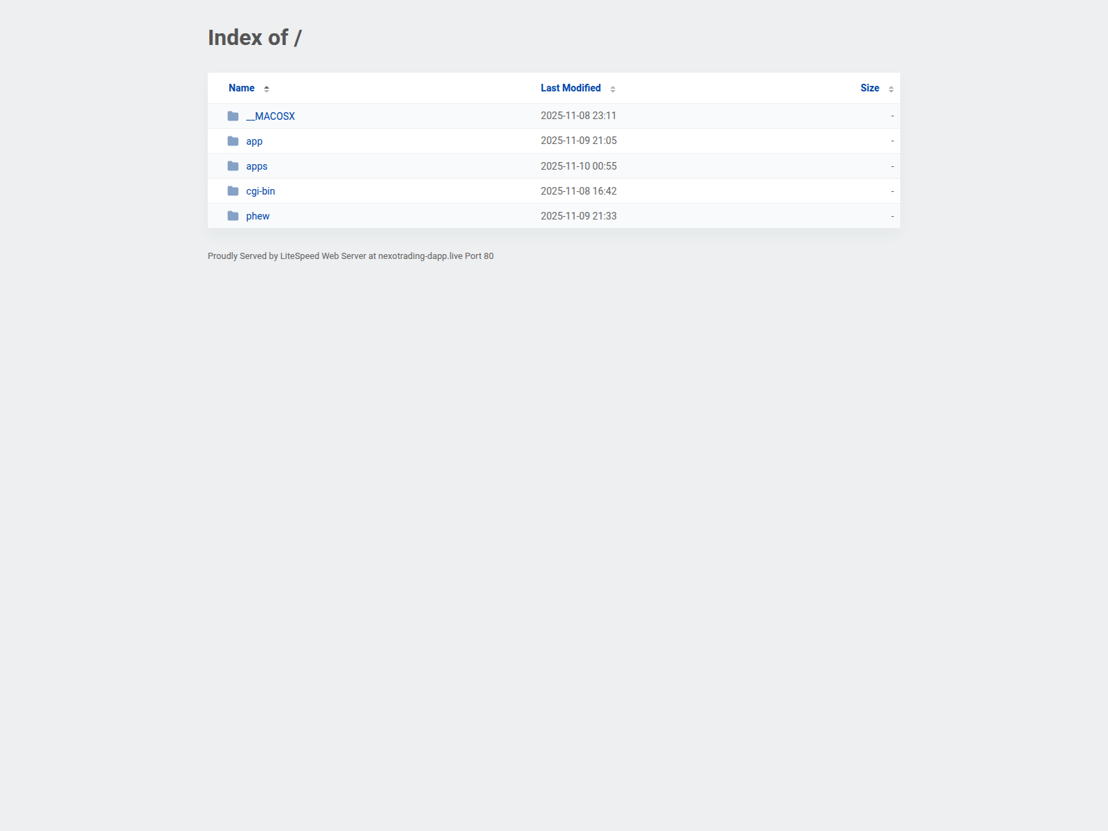 Screenshot of nexotrading-dapp.live