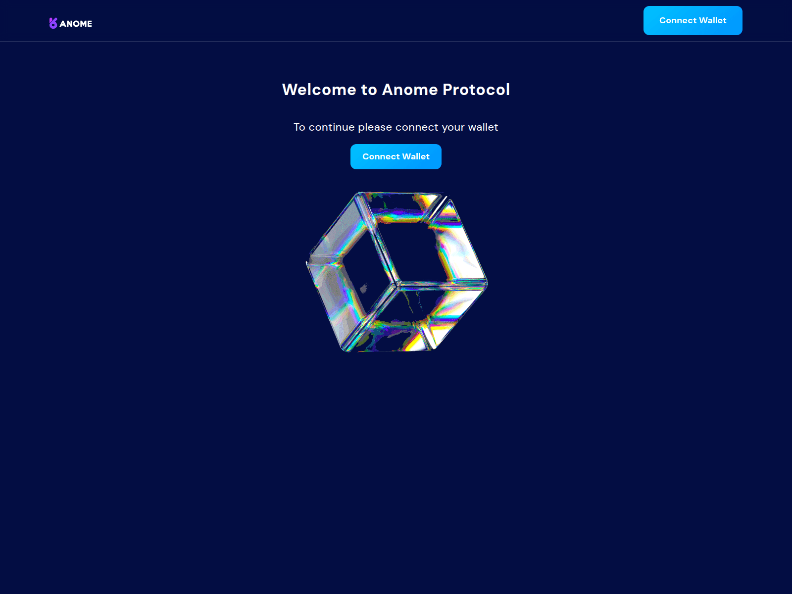 Screenshot of app.anomeprotocol.com