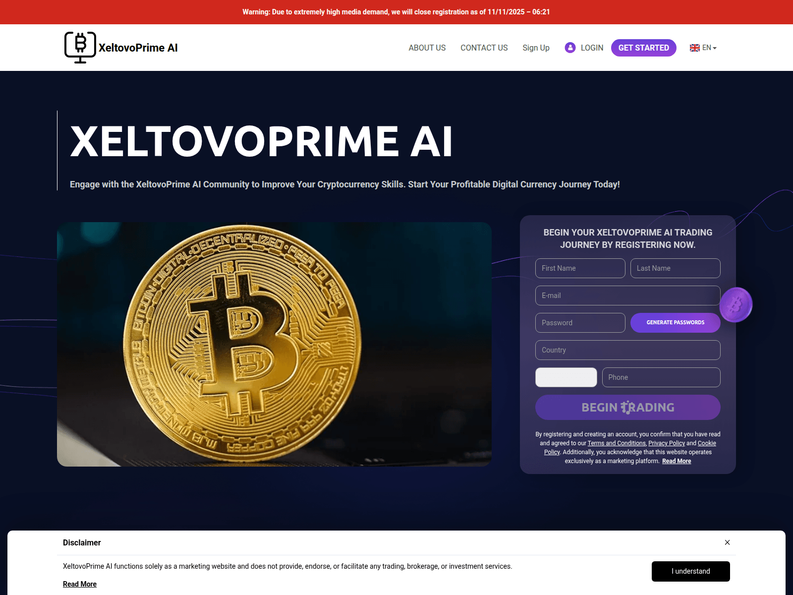 Screenshot di xeltovoprime-ai.com