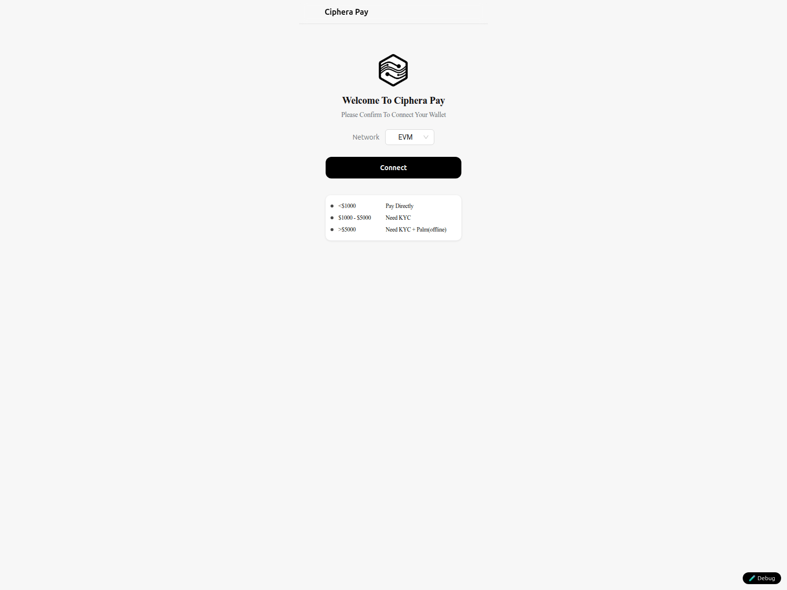 Forensic screenshot of cipherapay.app