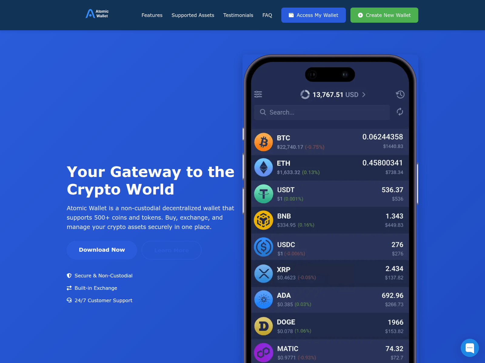 Screenshot of at0micwallets.com