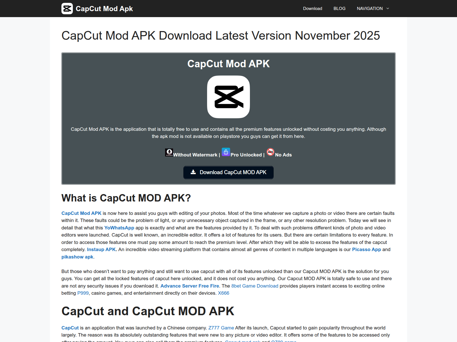 Screenshot of capckutapk.net