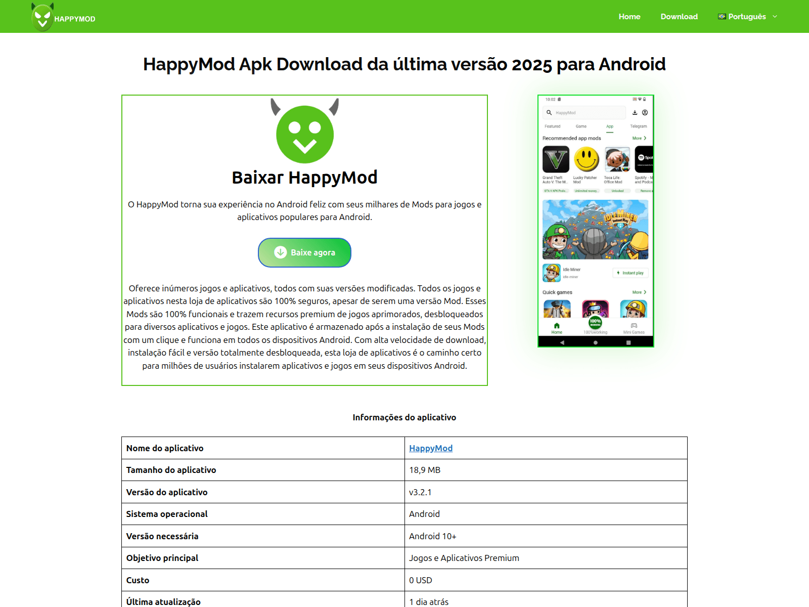 Screenshot of happymod.one