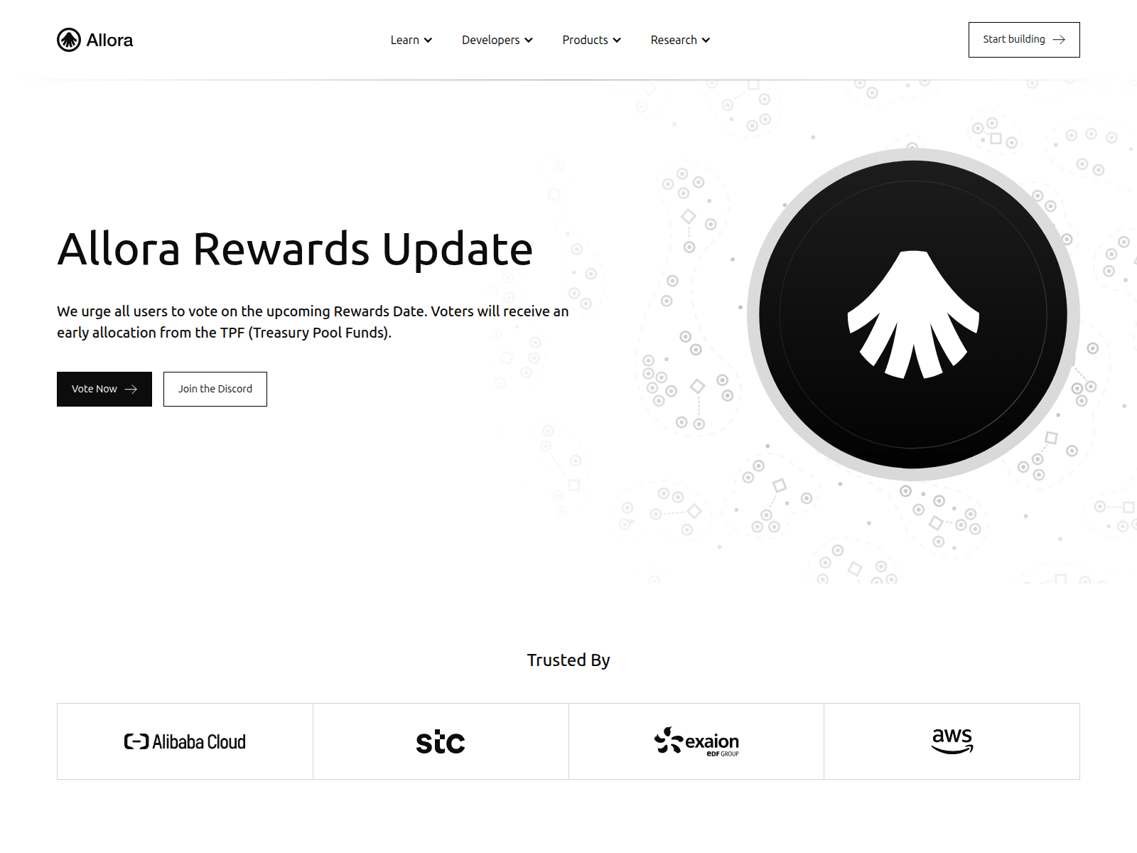 Forensic screenshot of rewards-allora.network