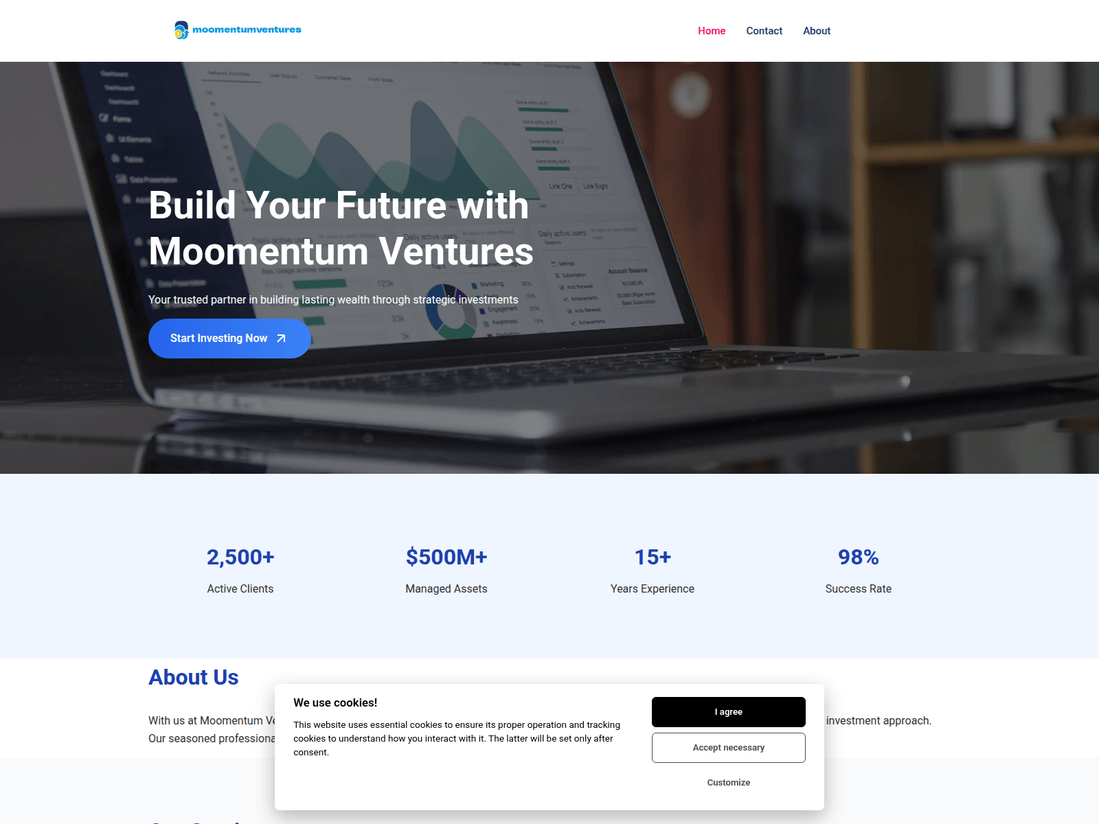 Screenshot of moomentumventures.com