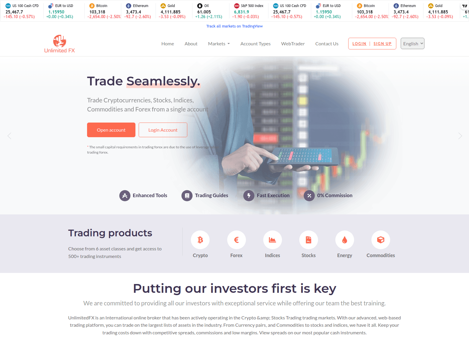 Screenshot of unlimited-fx.io