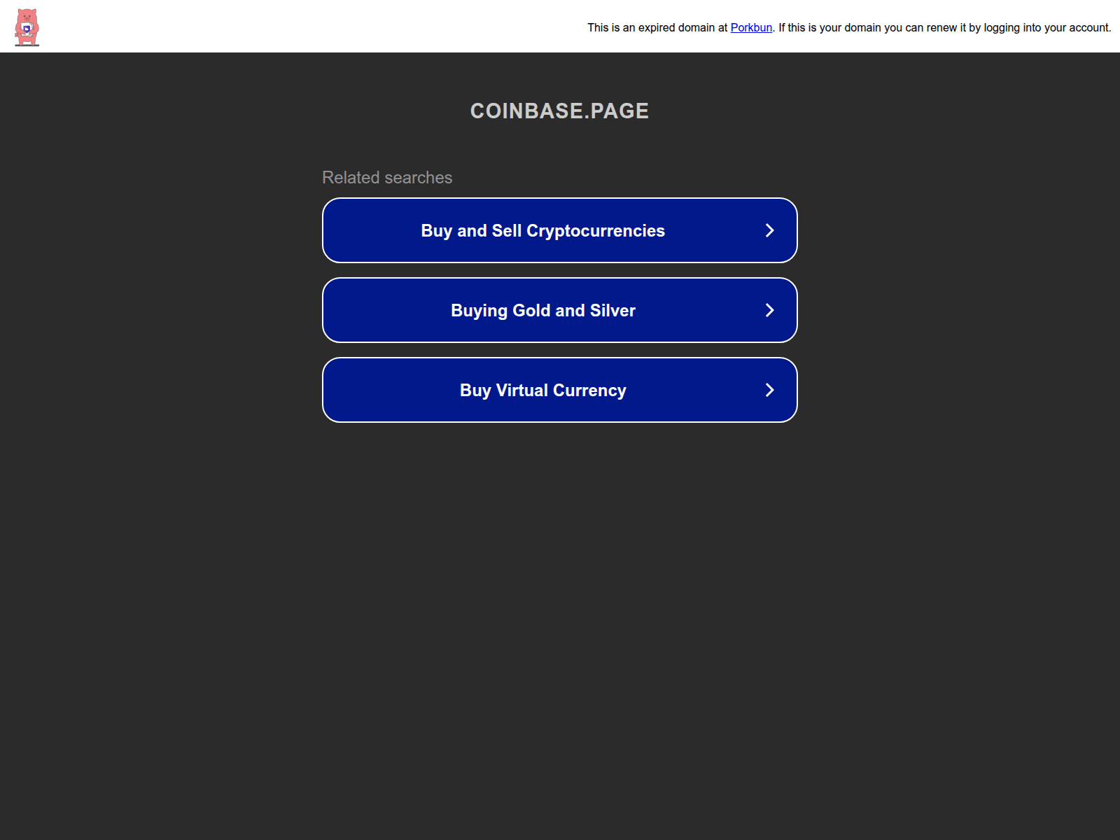Screenshot of wallet.coinbase.page