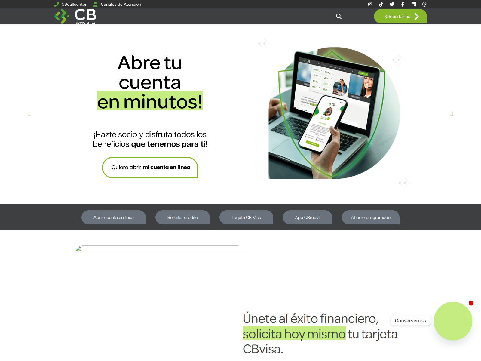 Screenshot of logincblinea.pages.dev