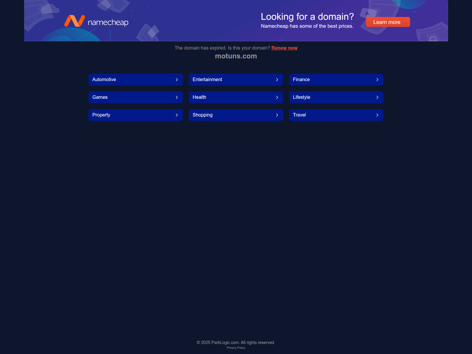 Screenshot of motuns.com