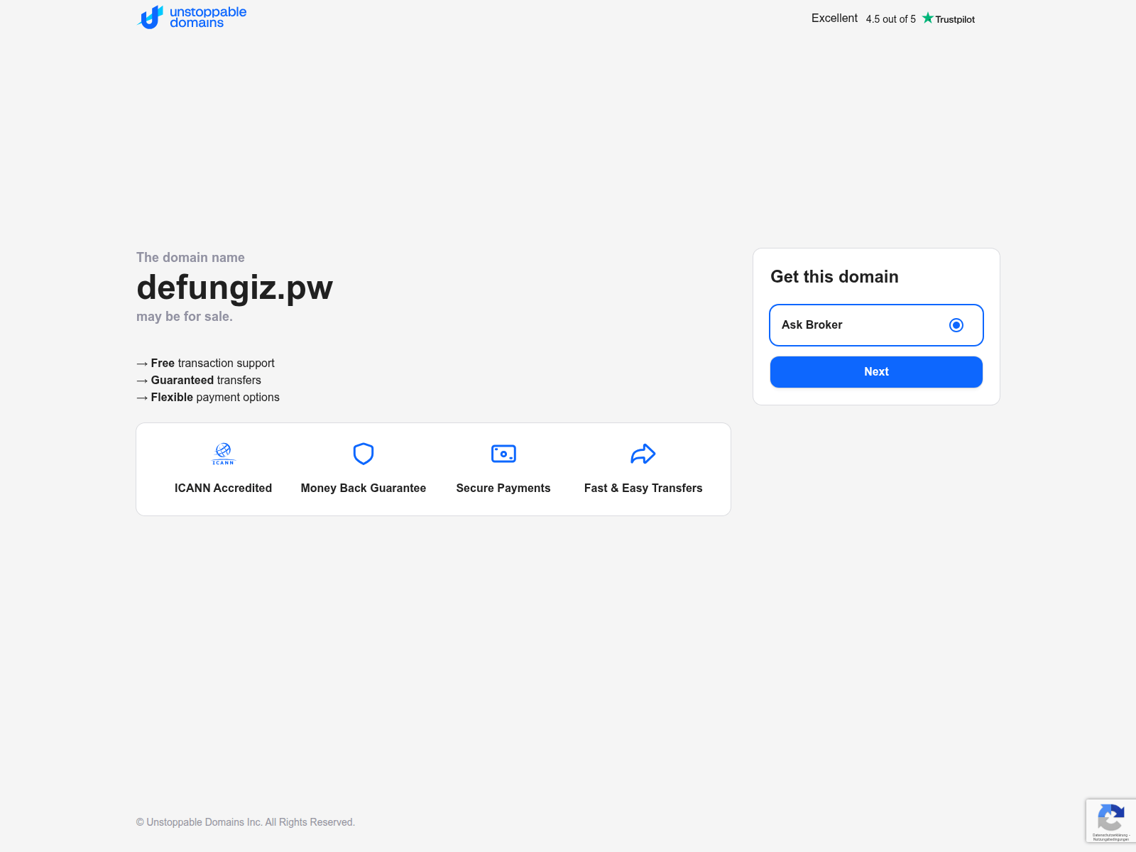 Screenshot of defungiz.pw