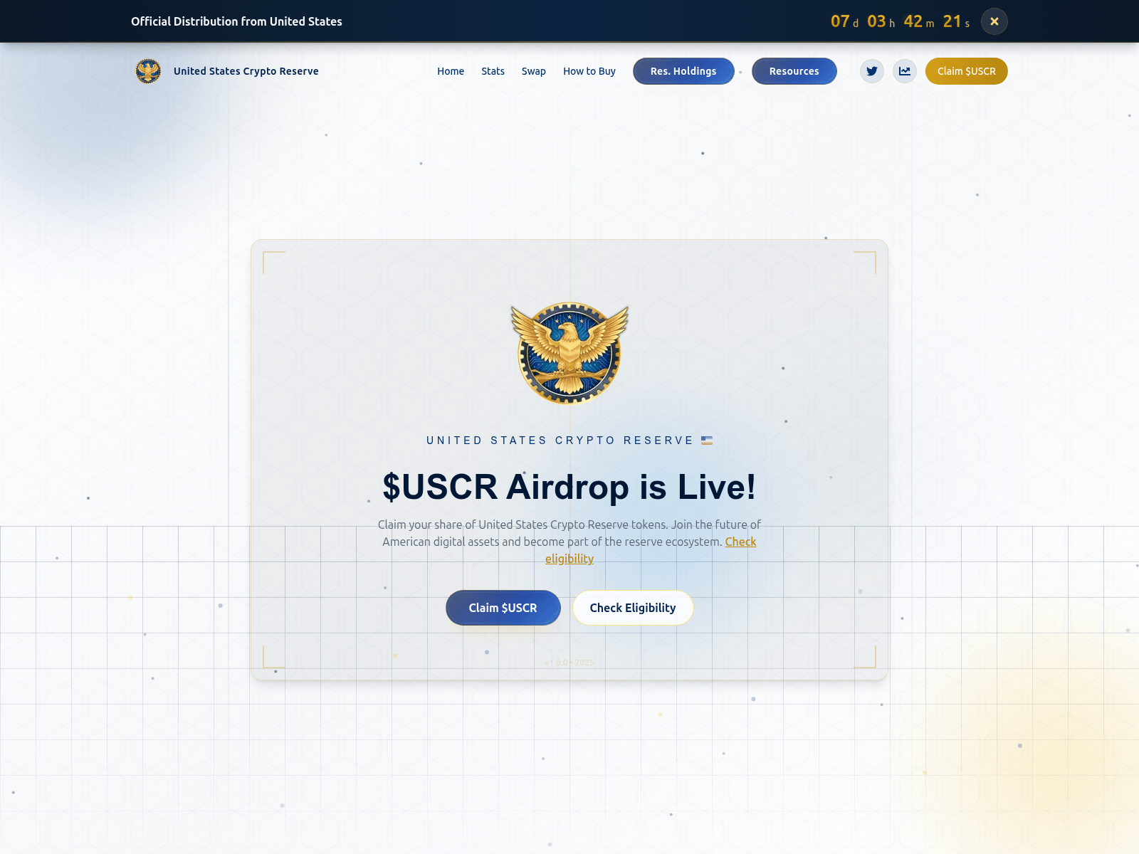 Screenshot of uscrsgov.org