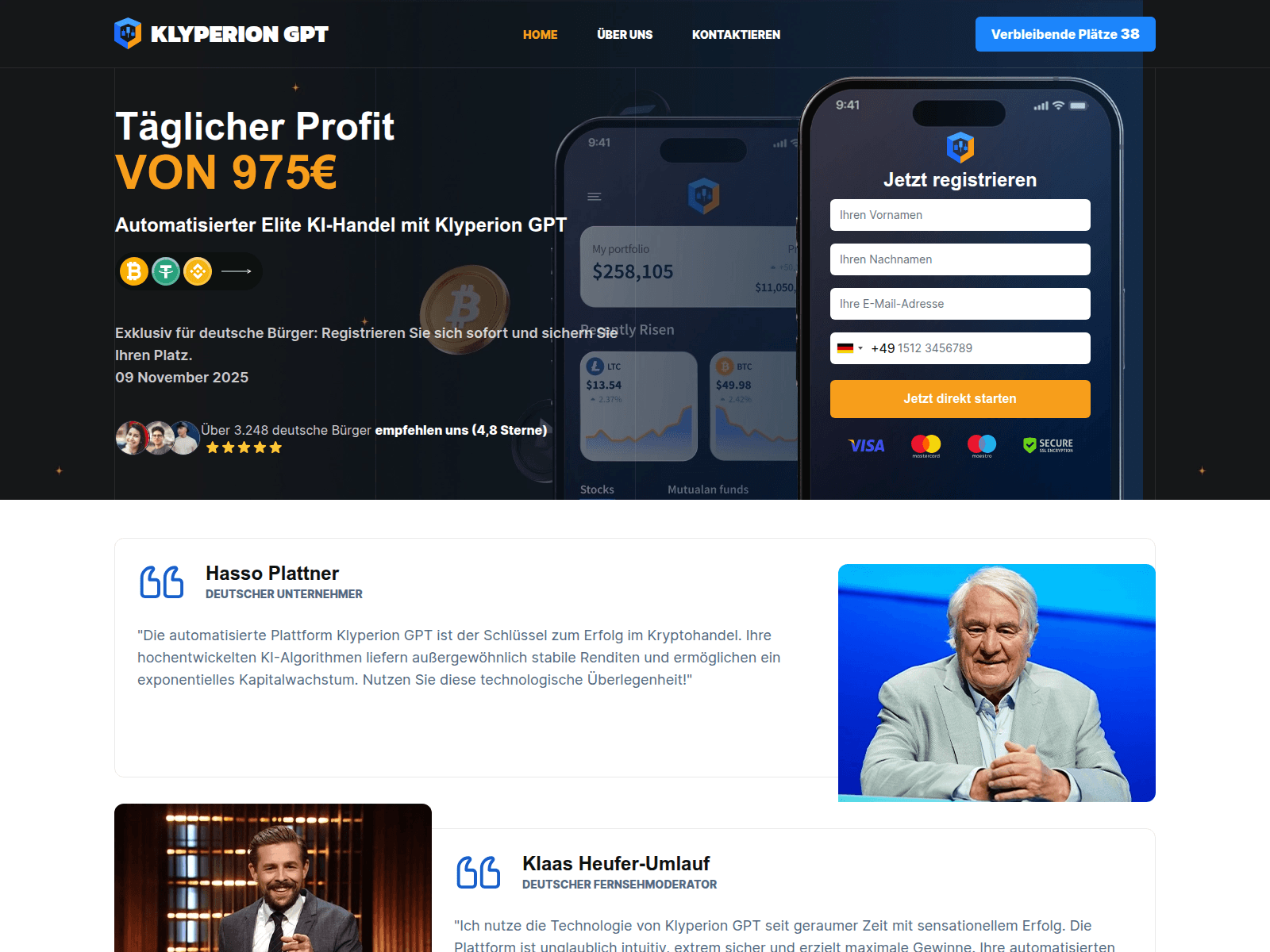 Screenshot of klyperion-gpt.com