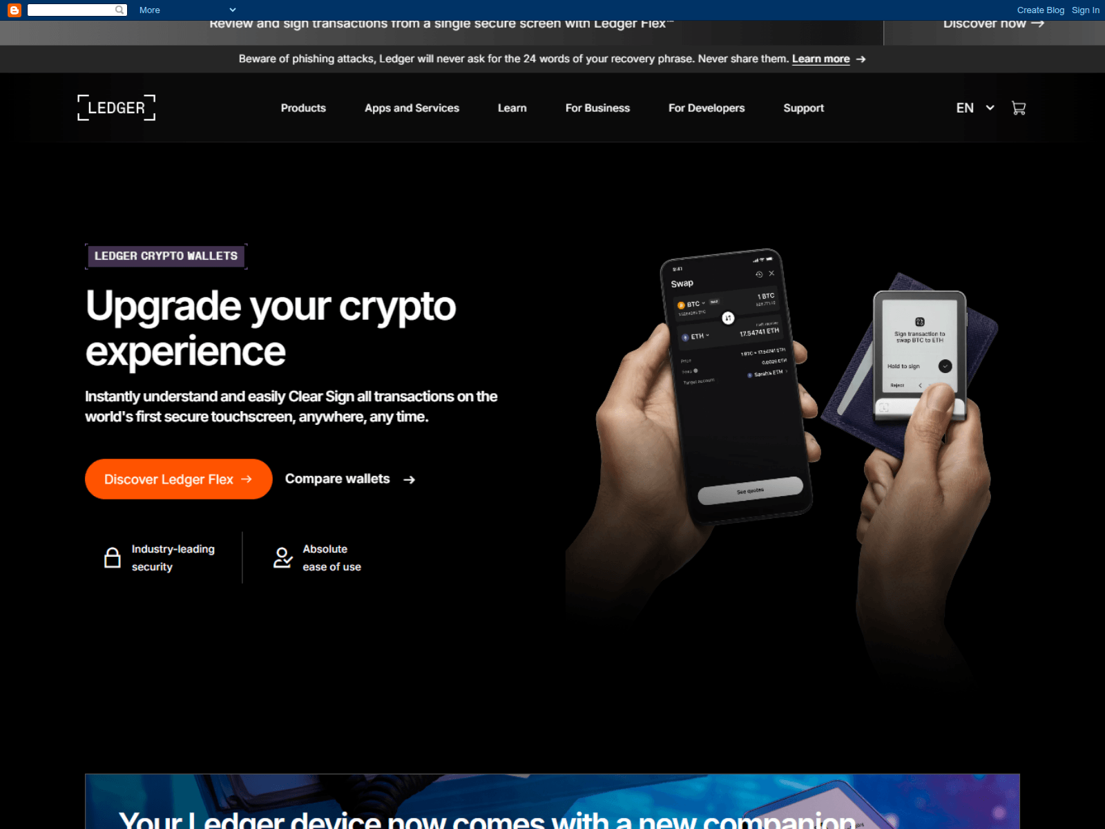 Screenshot of en-ledger-live-login.blogspot.com