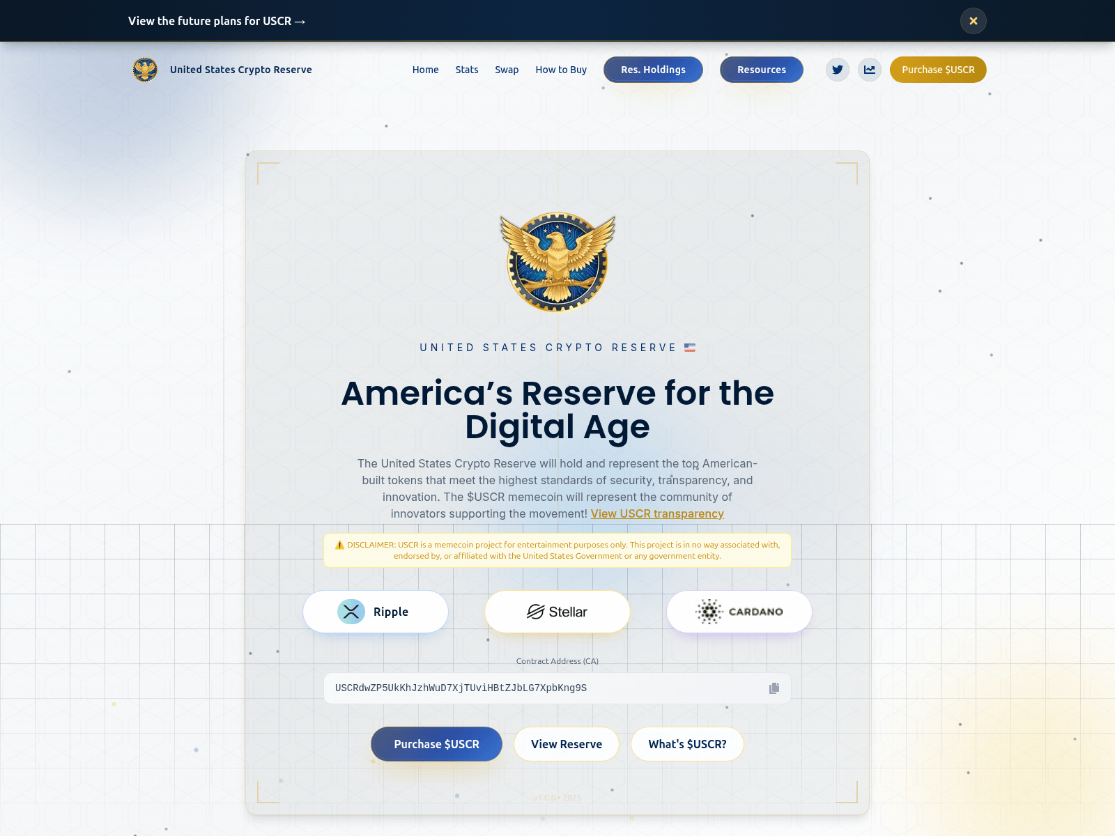Screenshot of uscrgov.com